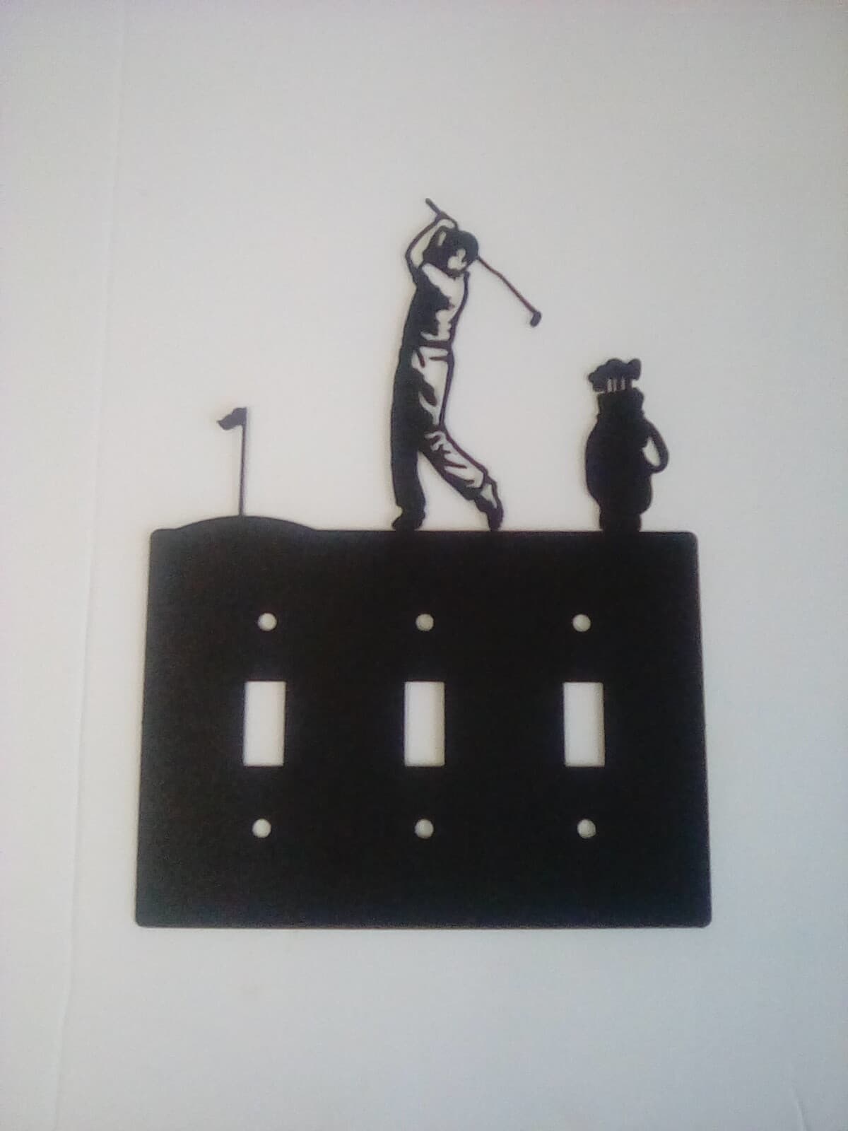 Golfer Golf Going Swing Switch Plate Cover Men Metal - Thumbnail 4