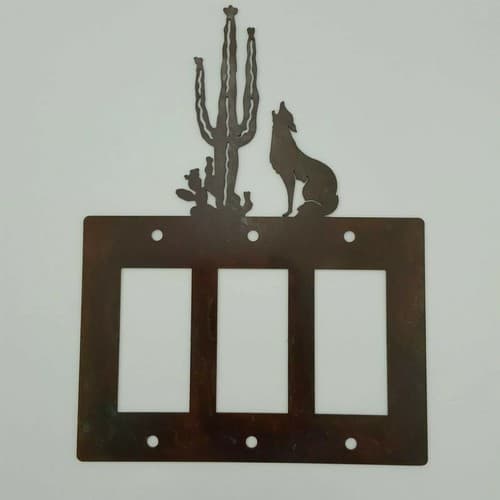 Coyote Howl Black Outlet Covers Switch Plates Toggle Country Western Cabin - Thumbnail 10