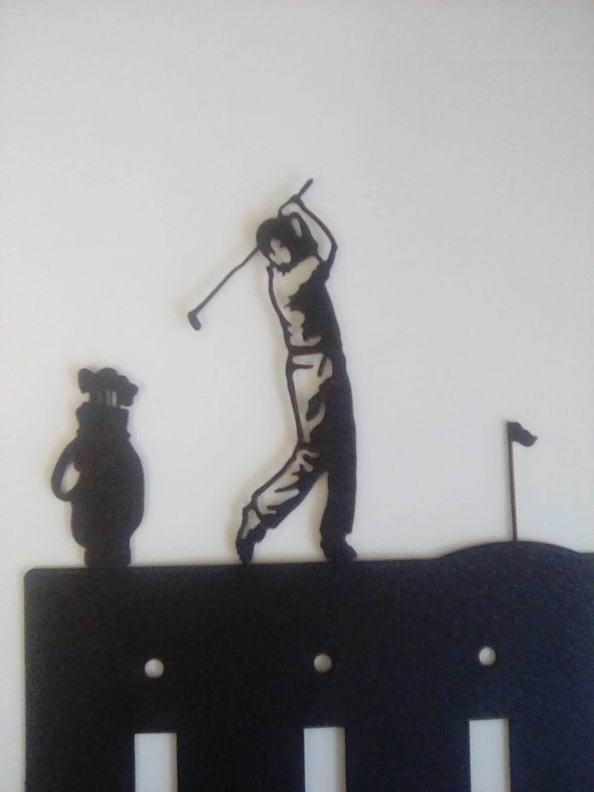 Golfer Golf Going Swing Switch Plate Cover Men Metal - Thumbnail 2