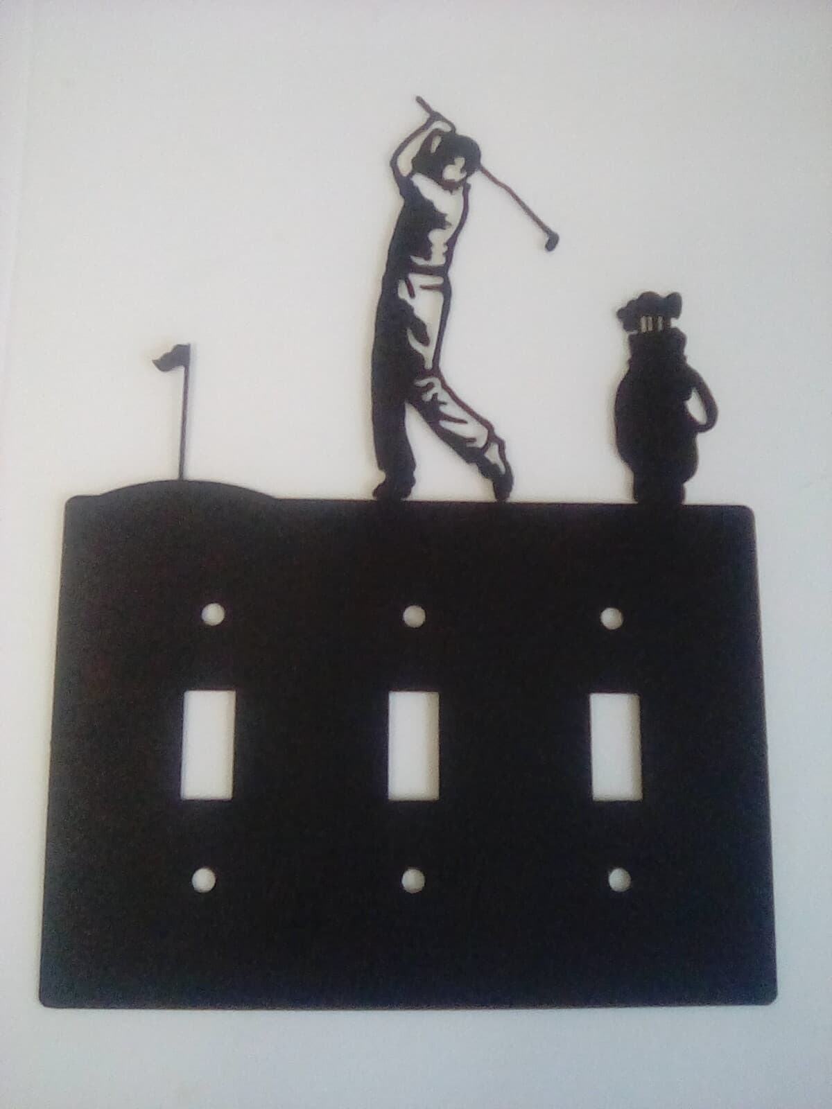 Golfer Golf Going Swing Switch Plate Cover Men Metal - Thumbnail 5