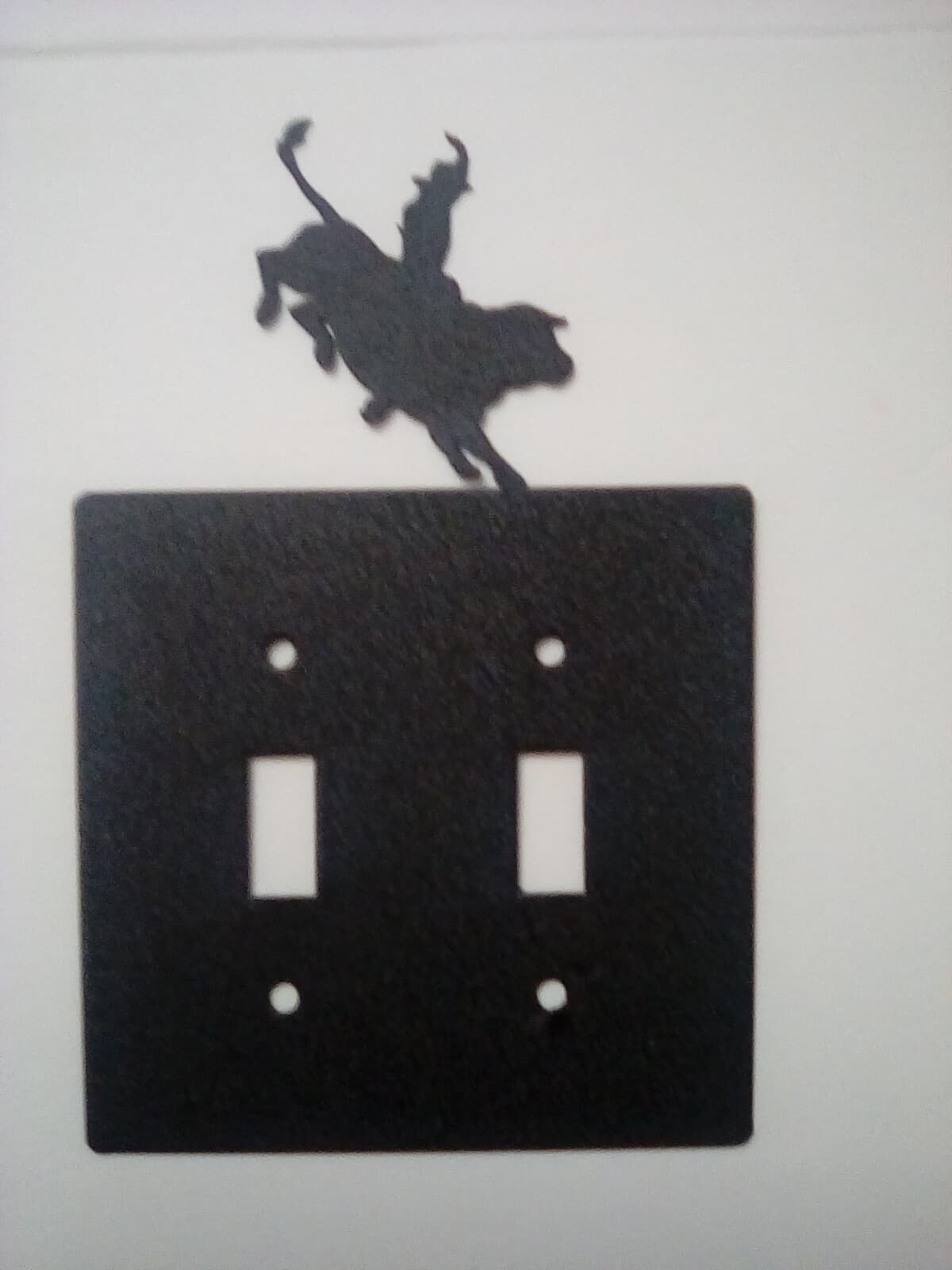 Switch Plate Cover Cowboy Bull Riding Rodeo Metal Country Ranch Cabin Ranch - Thumbnail 5