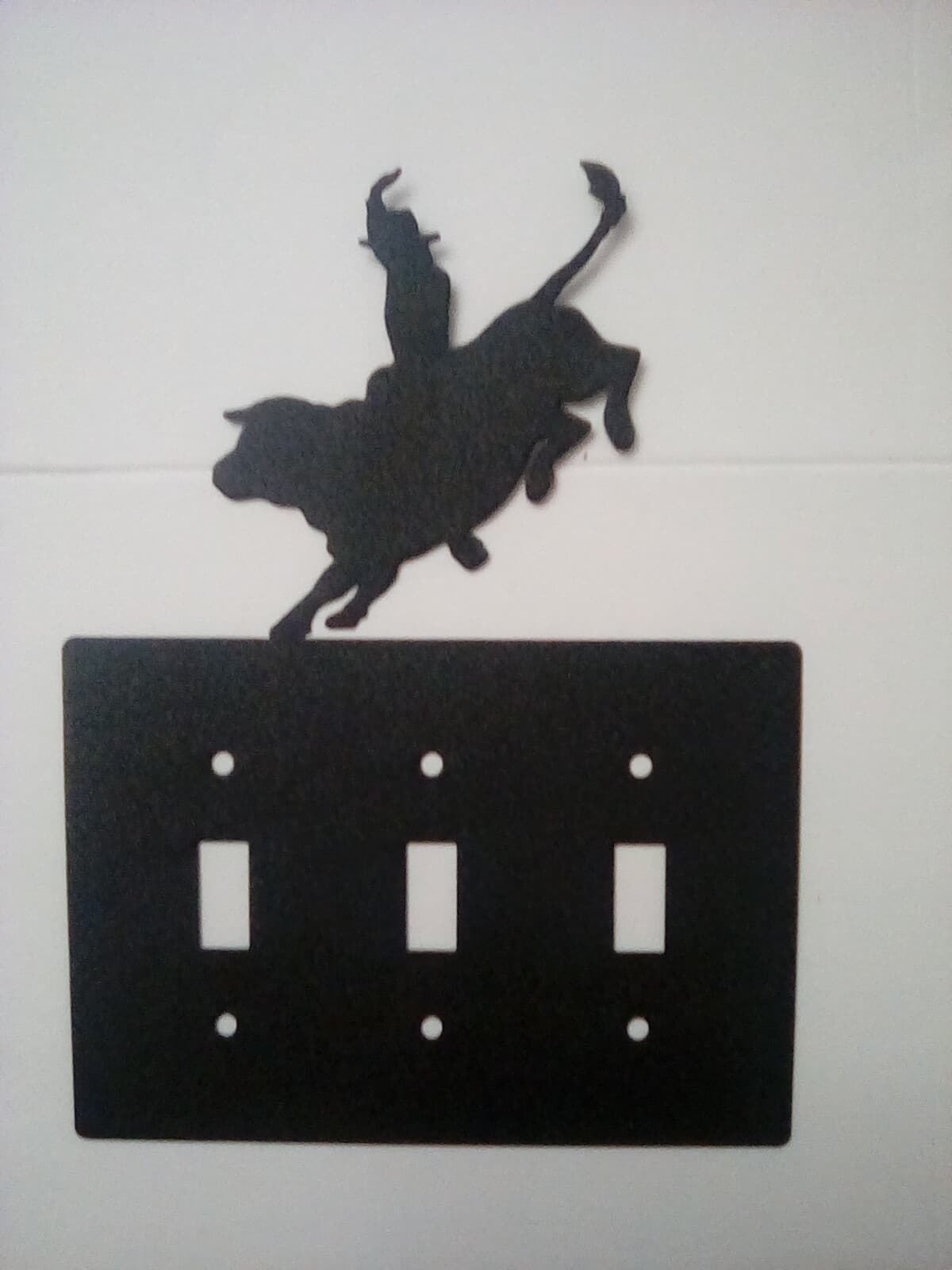 Switch Plate Cover Cowboy Bull Riding Rodeo Country Ranch Lodge Cabin Metal - Thumbnail 7