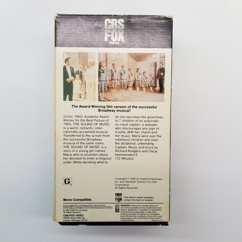 The Sound of Music CBS FOX Video Christopher Plummer 2 VHS Tape Set Hi Fi Stereo - Thumbnail 5