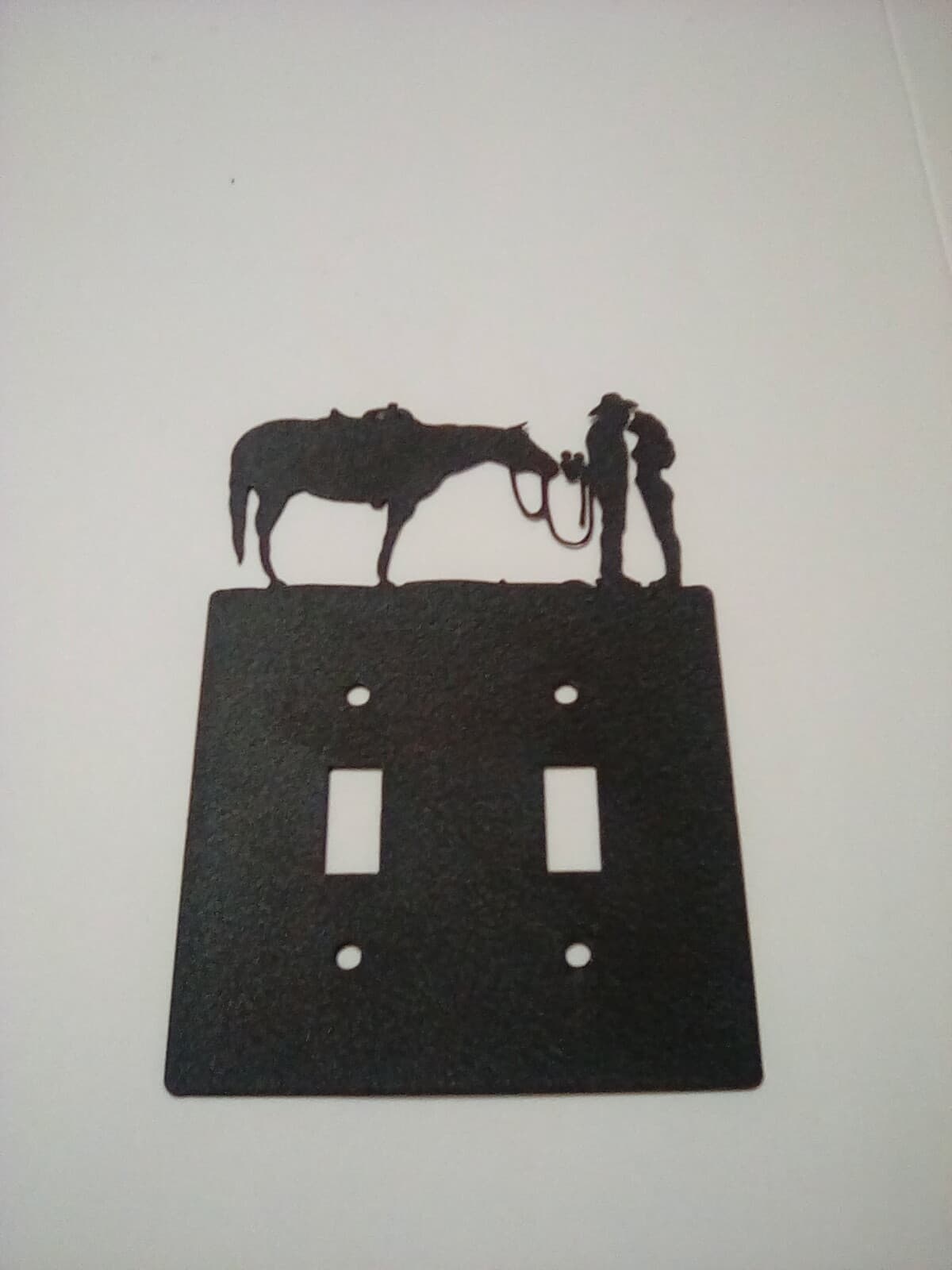 Double Switch Plate Cover Cowboy Lady Love County Ranch Lodge Cabin Rustic New - Thumbnail 2