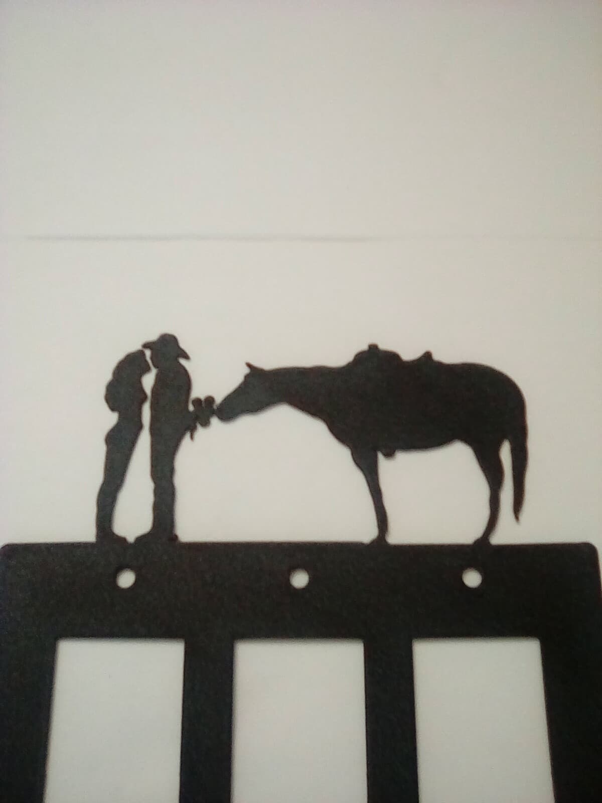 Triple Toggle Outlet Cover Cowboy Lady Love County Ranch Lodge Cabin Rustic New - Thumbnail 4