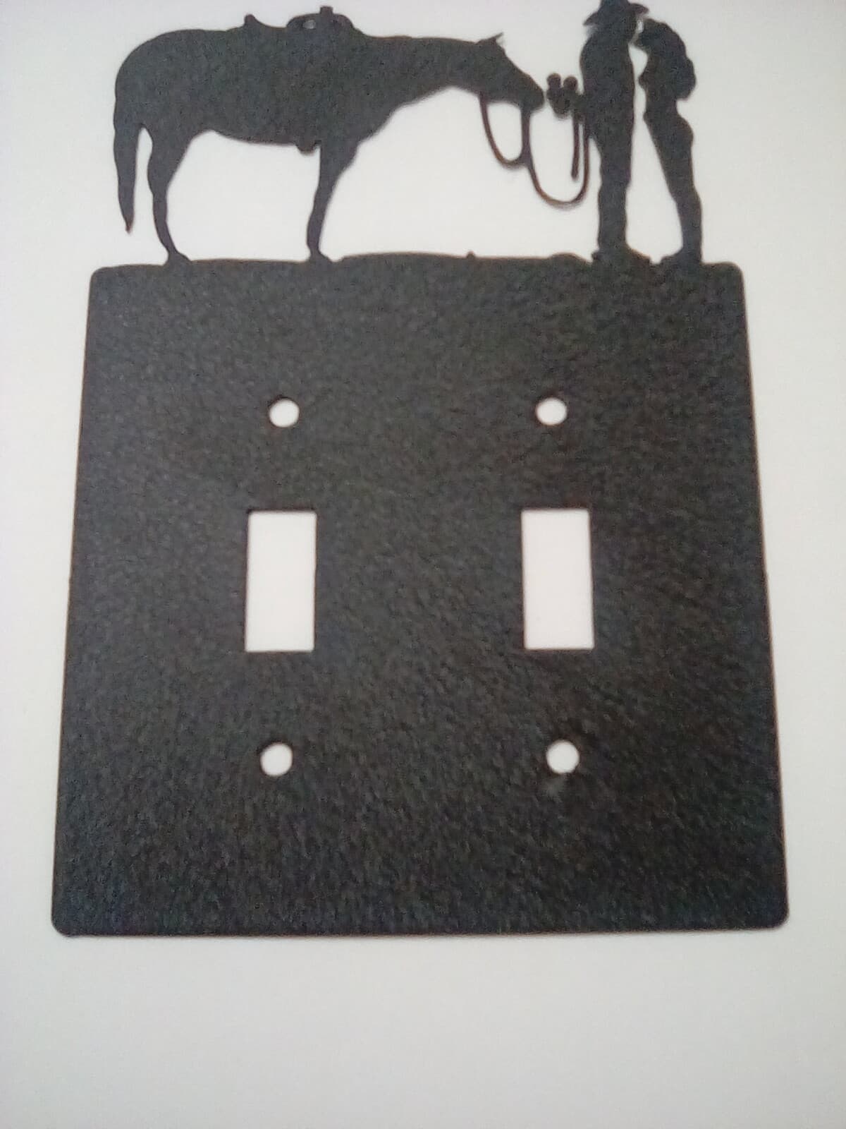 Double Switch Plate Cover Cowboy Lady Love County Ranch Lodge Cabin Rustic New - Thumbnail 4