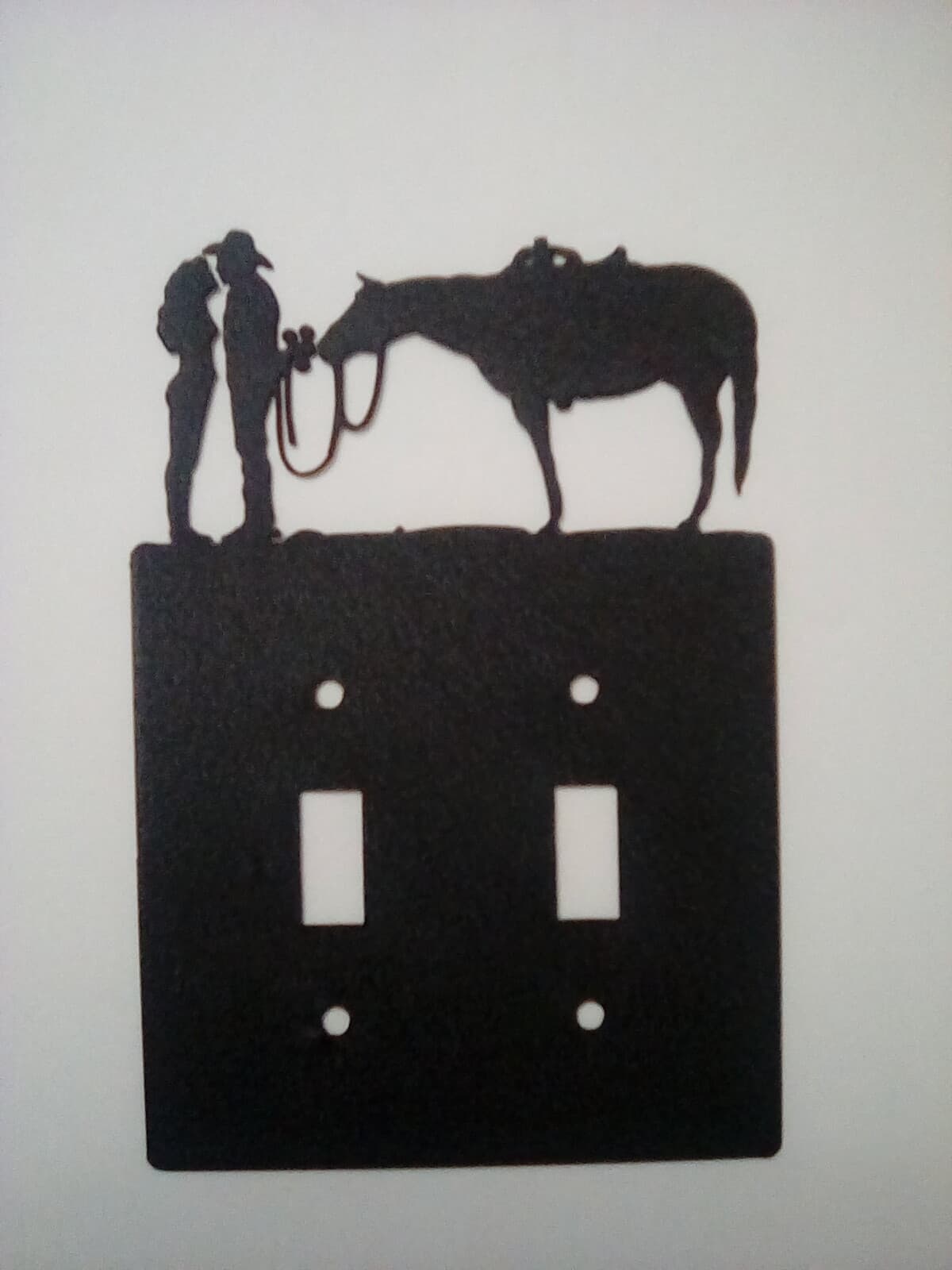 Double Switch Plate Cover Cowboy Lady Love County Ranch Lodge Cabin Rustic New - Thumbnail 6
