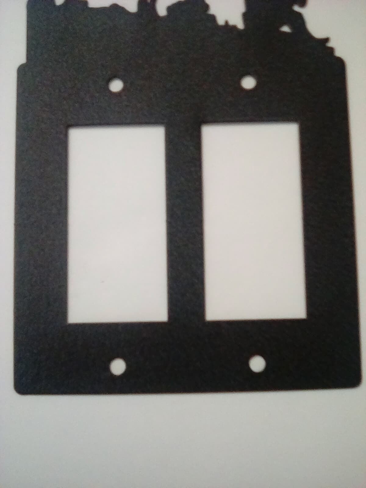 Double Toggle Plate Cover Cowboy Horse County Ranch Cabin Lodge Metal Black - Thumbnail 5