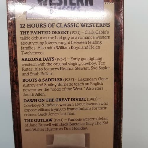 Hollywood Greats In Early Westerns (3-VHS Set) John Wayne Clark Gable Roy Rogers - Thumbnail 6