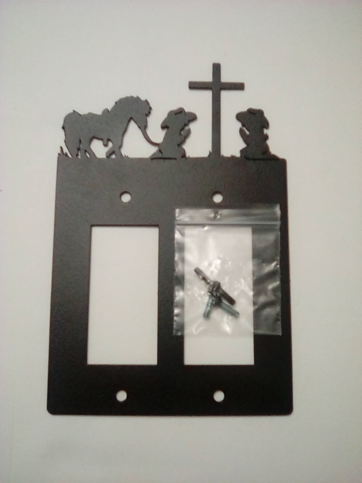 Double Toggle Plate Cover Cowboy Cowgirl Praying Cross Pony Rustic Country New - Thumbnail 8