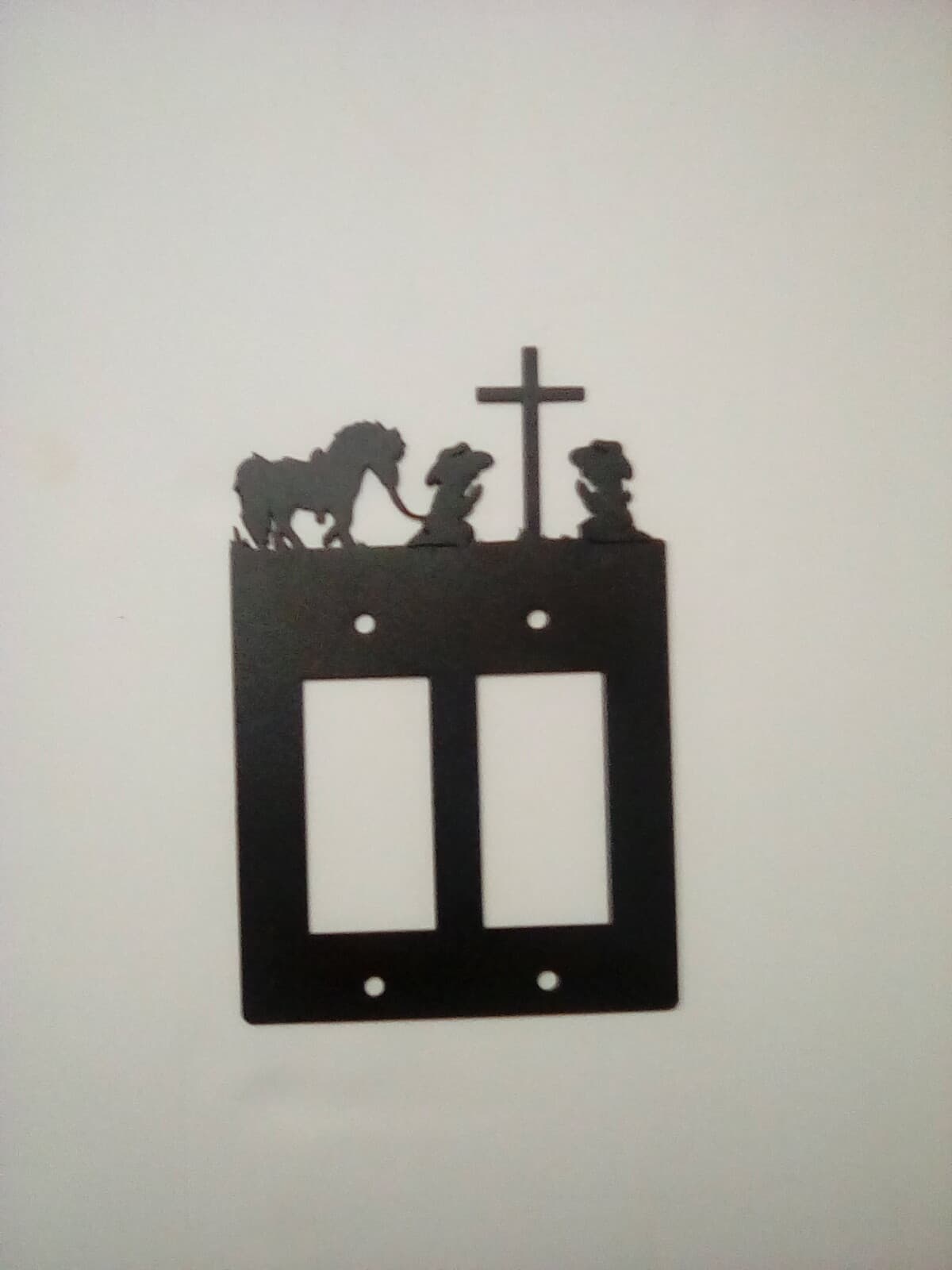 Double Toggle Plate Cover Cowboy Cowgirl Praying Cross Pony Rustic Country New - Thumbnail 6