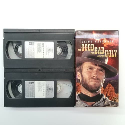 The Good The Bad And The Ugly Clint Eastwood VHS 2-Tape Set MGM Screen Epics - Thumbnail 9