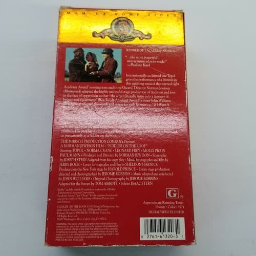 Fiddler on the Roof MGM Home Video 2 VHS Set Used 3 Time Academy Award - Thumbnail 5