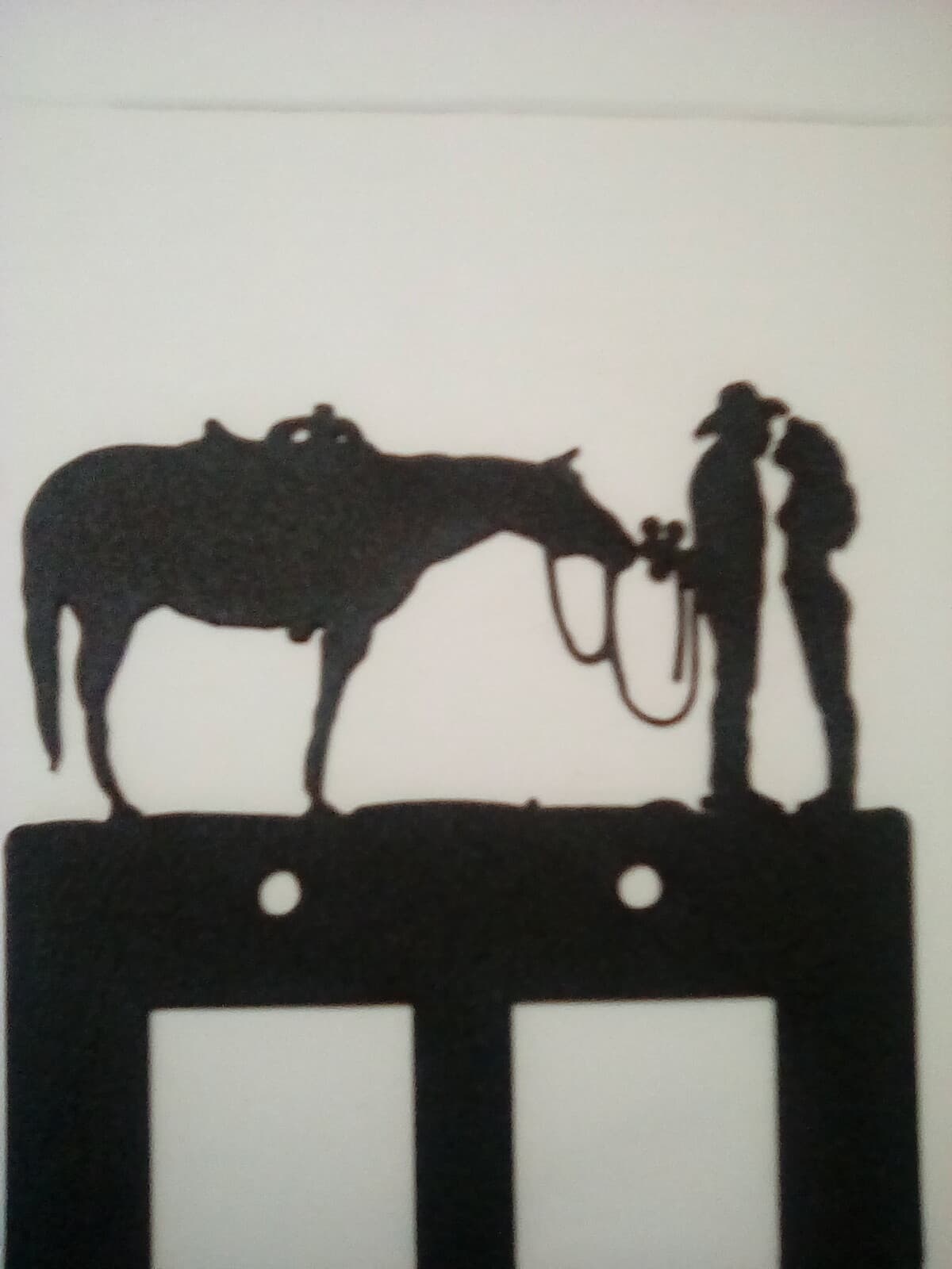 Double Toggle Plate Cover Cowboy Lady Love County Ranch Lodge Cabin Rustic New - Thumbnail 3