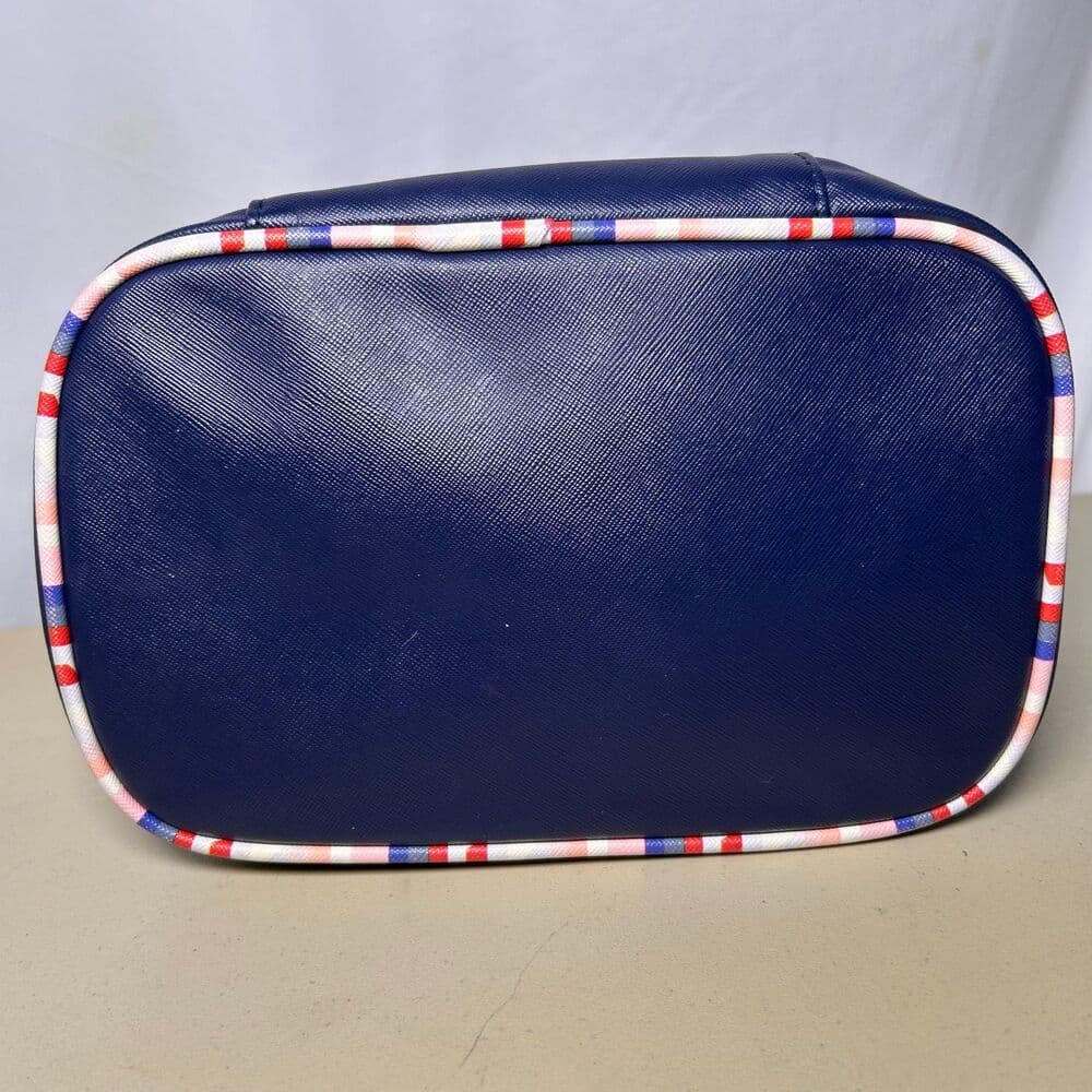 Yumi Kim Jetsetter navy blue makeup train case with trim - Flawed - Thumbnail 6