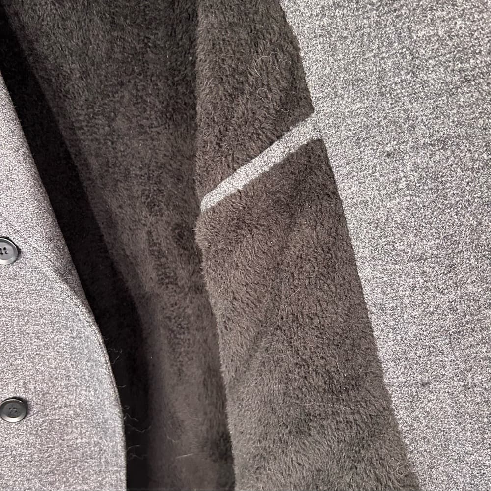 Alliance Fashion Men’s Gray Double Breasted Fleece-Lined Peacoat Size L - Thumbnail 5