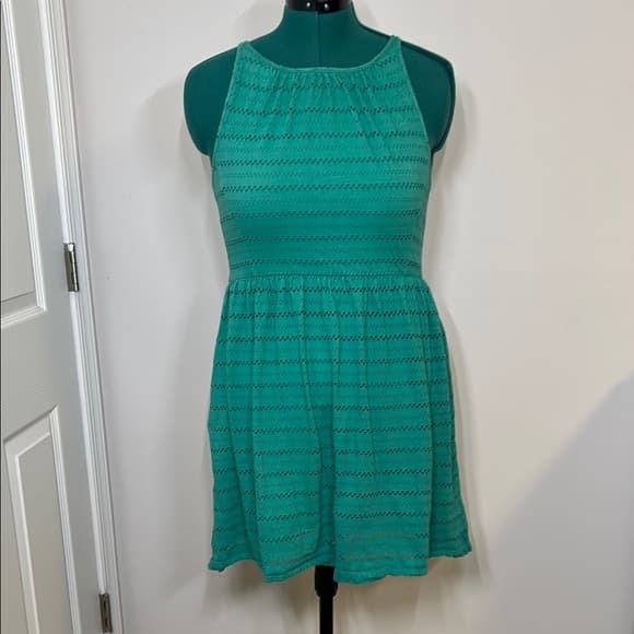 Ann Taylor Loft Green Sleeveless Women's Dress Size Small - Thumbnail 8