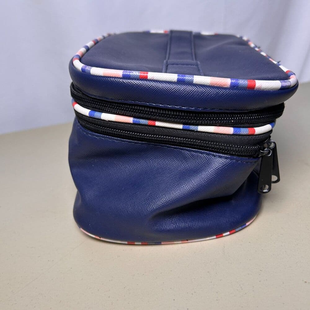 Yumi Kim Jetsetter navy blue makeup train case with trim - Flawed - Thumbnail 5