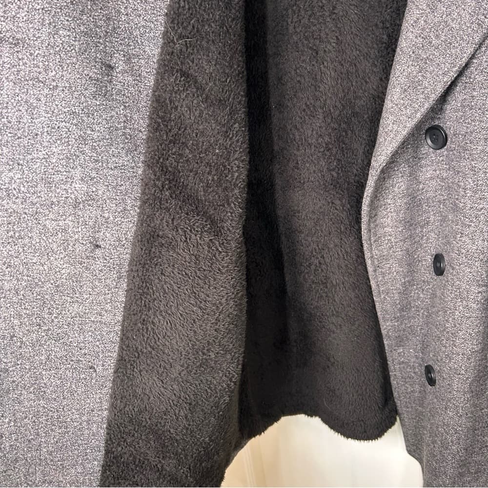 Alliance Fashion Men’s Gray Double Breasted Fleece-Lined Peacoat Size L - Thumbnail 4