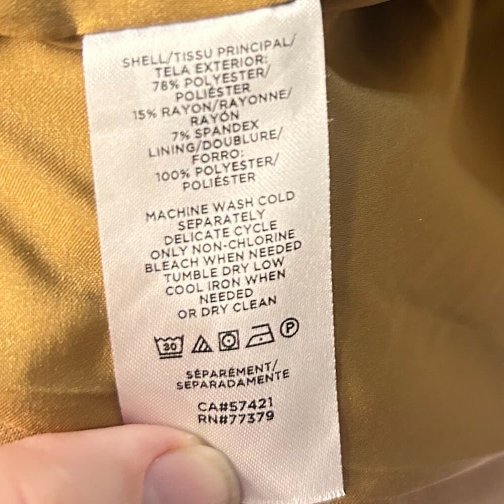 Ann Taylor Notched Camel-Color One Button Blazer Size 14 - Thumbnail 5