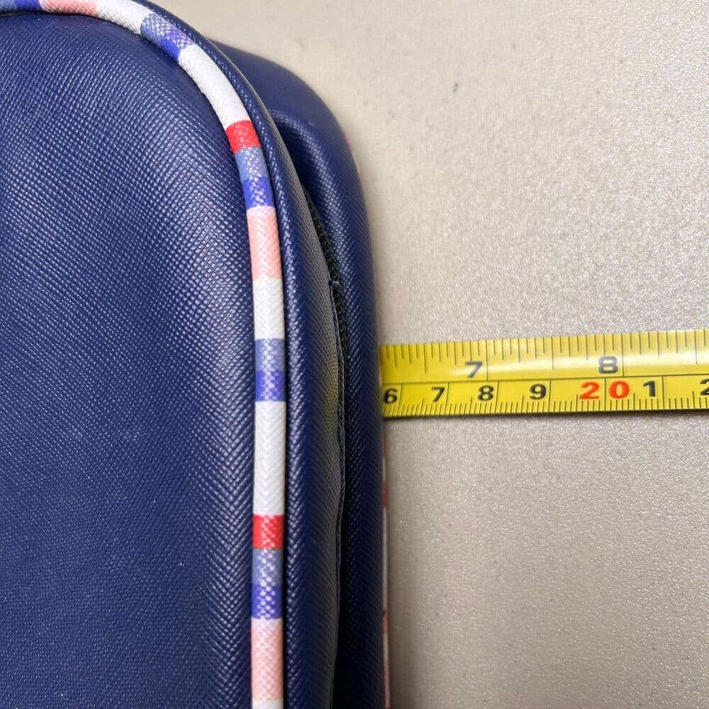 Yumi Kim Jetsetter navy blue makeup train case with trim - Flawed - Thumbnail 8