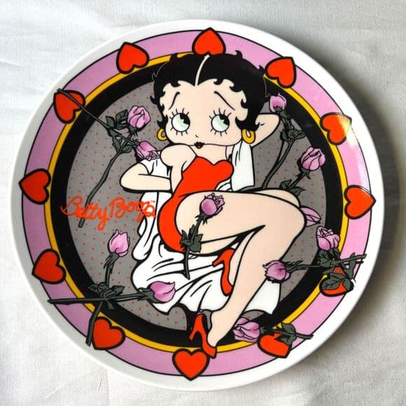 Betty Boop Bed of Roses 8" Collector Plate Excellent Condition - Thumbnail 6