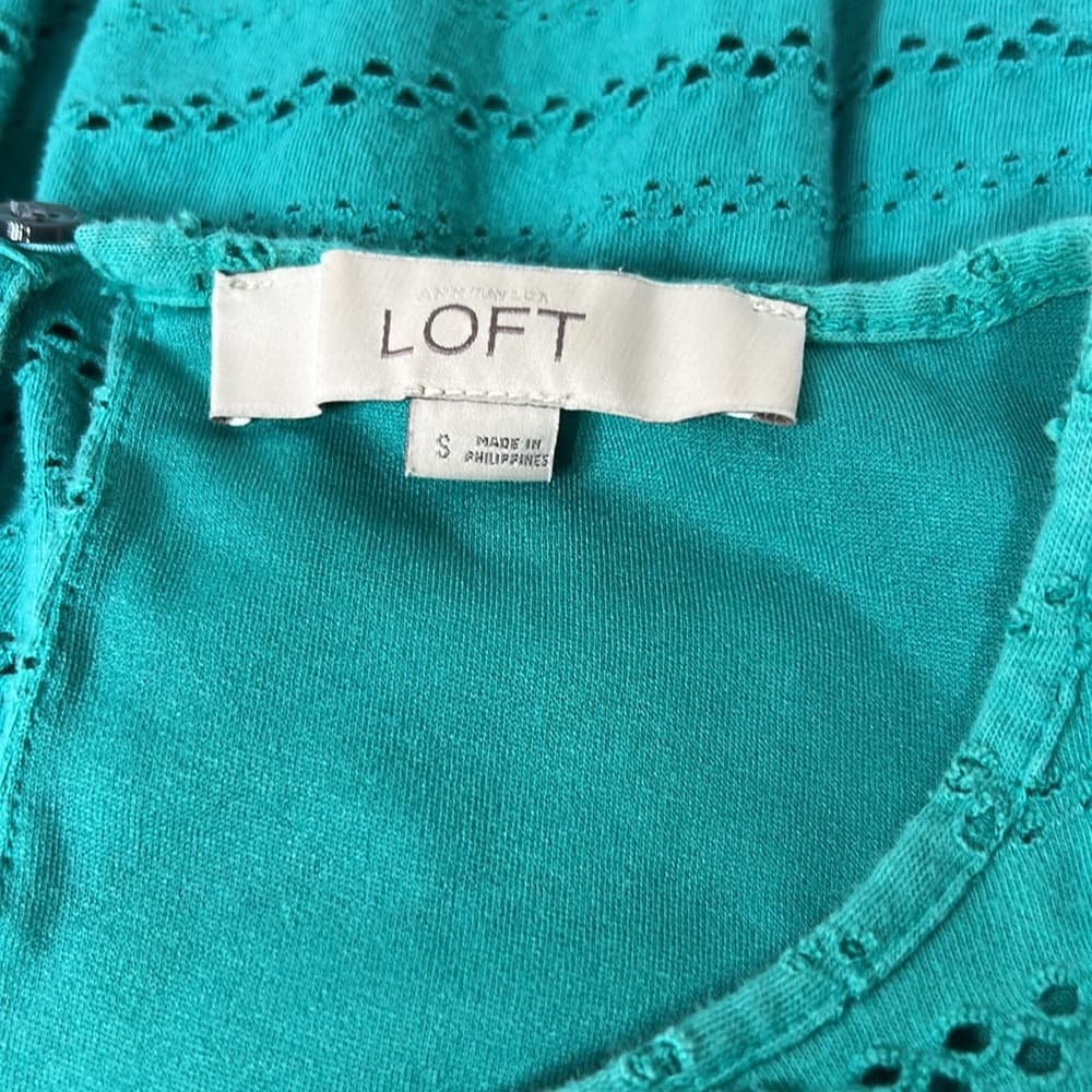 Ann Taylor Loft Green Sleeveless Women's Dress Size Small - Thumbnail 4