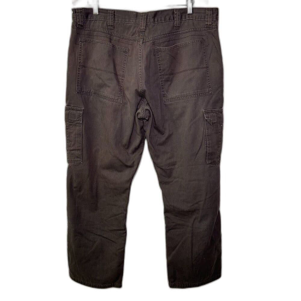 Wrangler Authentics Gray Fleece-Lined Cargo Pants 36x30 - Thumbnail 4
