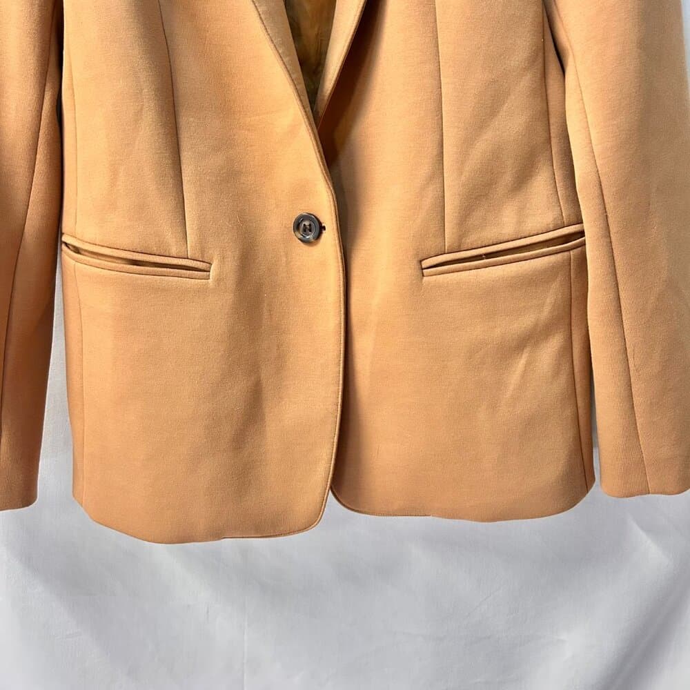 Ann Taylor Notched Camel-Color One Button Blazer Size 14 - Thumbnail 4