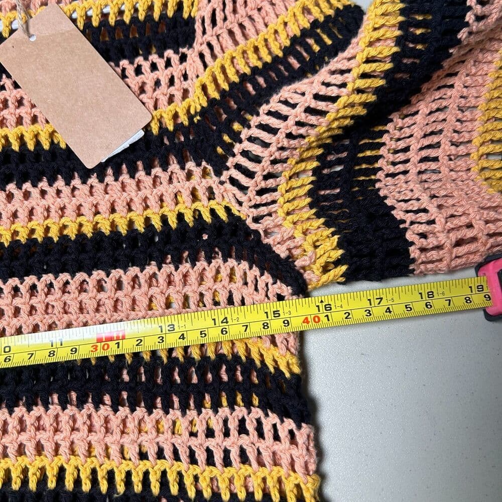 NWT Ulla Johnson Amata Crochet Open Knit Top in Sunflower Cottagecore Bohemian M - Thumbnail 8