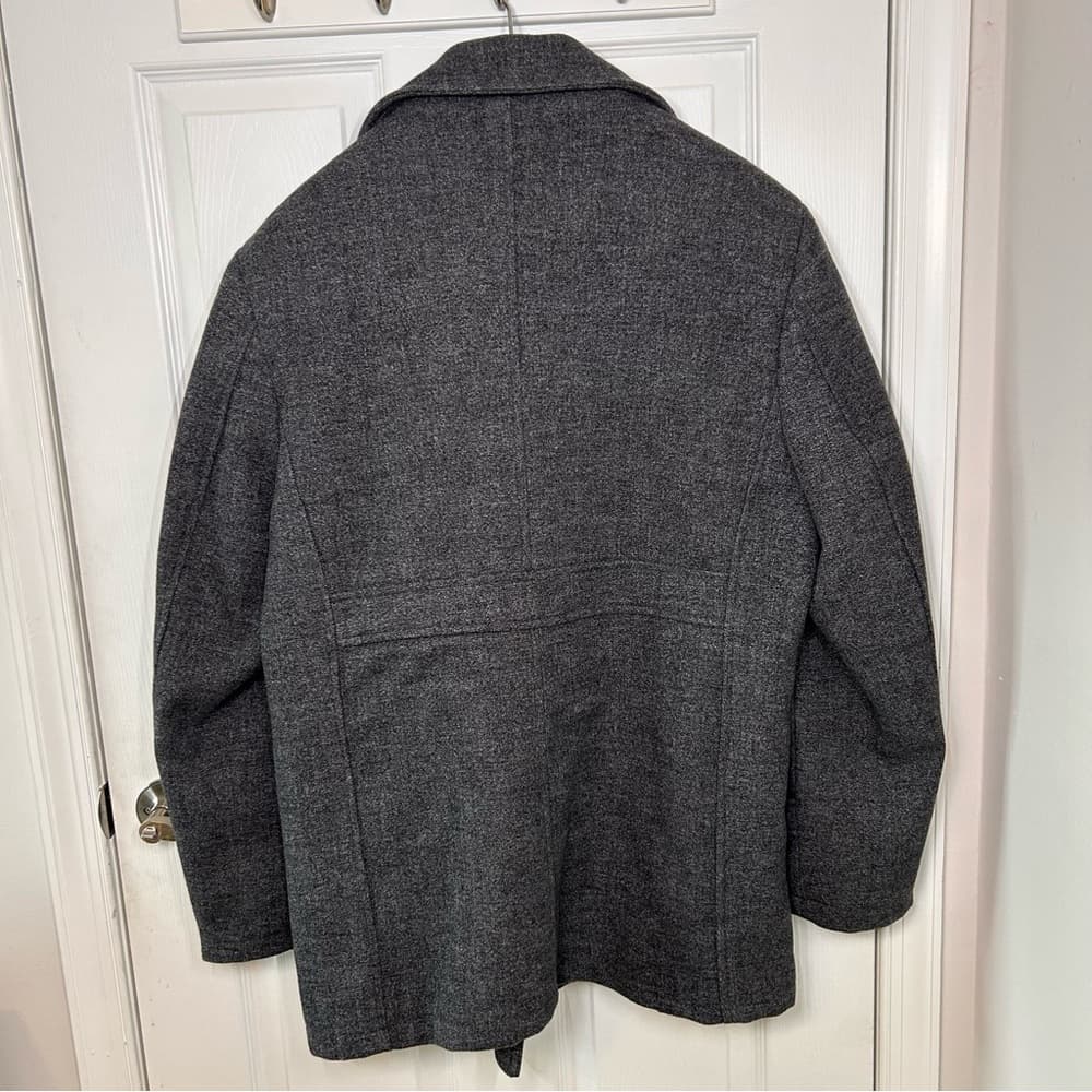 Alliance Fashion Men’s Gray Double Breasted Fleece-Lined Peacoat Size L - Thumbnail 2