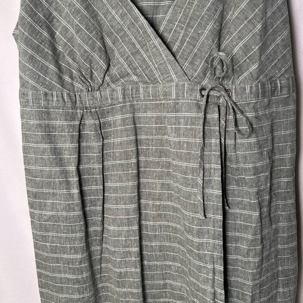 Patagonia Island Hemp Basin Green Crossover Dress Size 10 - Thumbnail 2