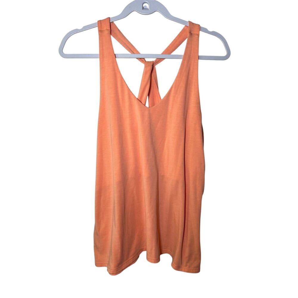 Athleta Essence Cross Back Peach Tank Top Large