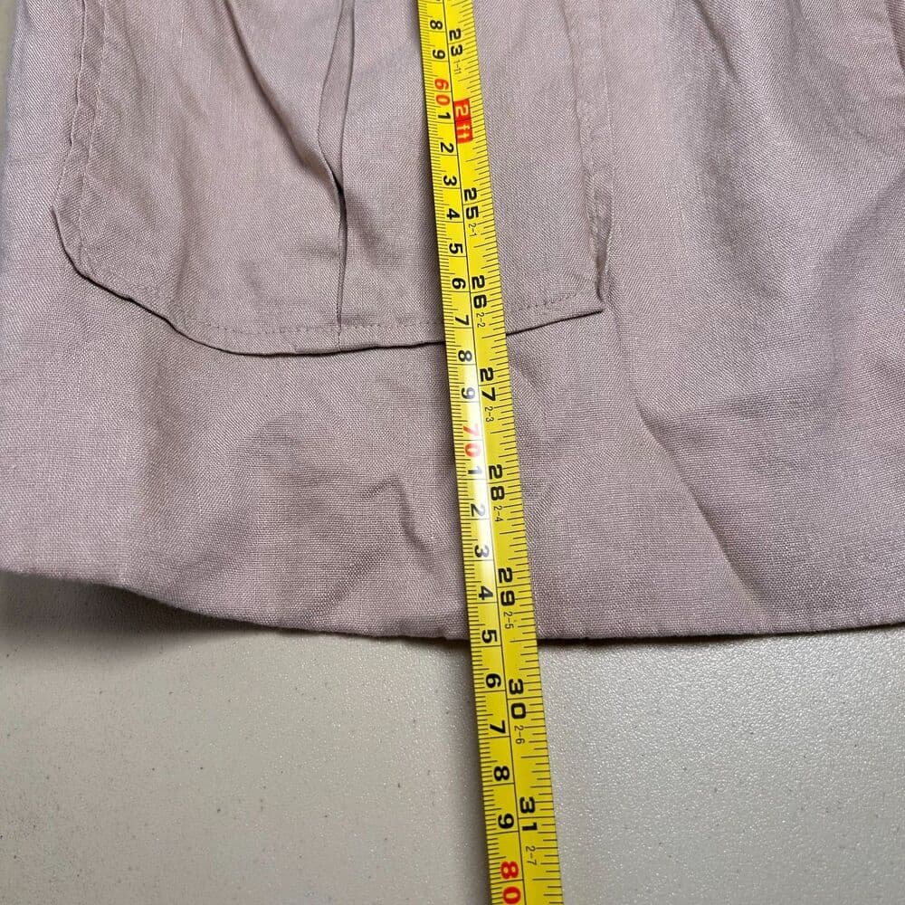 Calvin Klein Linen Blend Utility Jacket & Stretch Waist Pants Size L Safari - Thumbnail 8