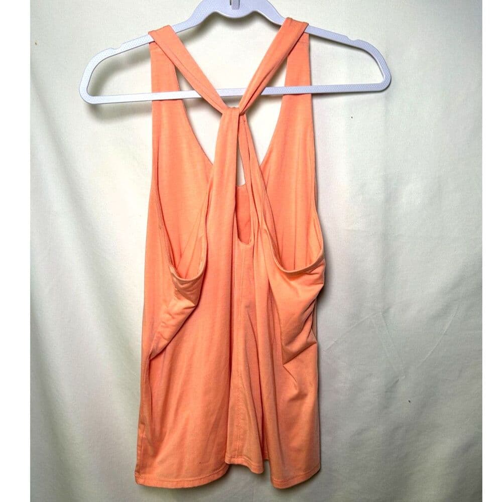 Athleta Essence Cross Back Peach Tank Top Large - Thumbnail 3