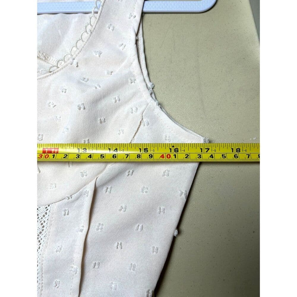 Dazy embroidered button-front corset-style cropped bustier tank M - Thumbnail 4