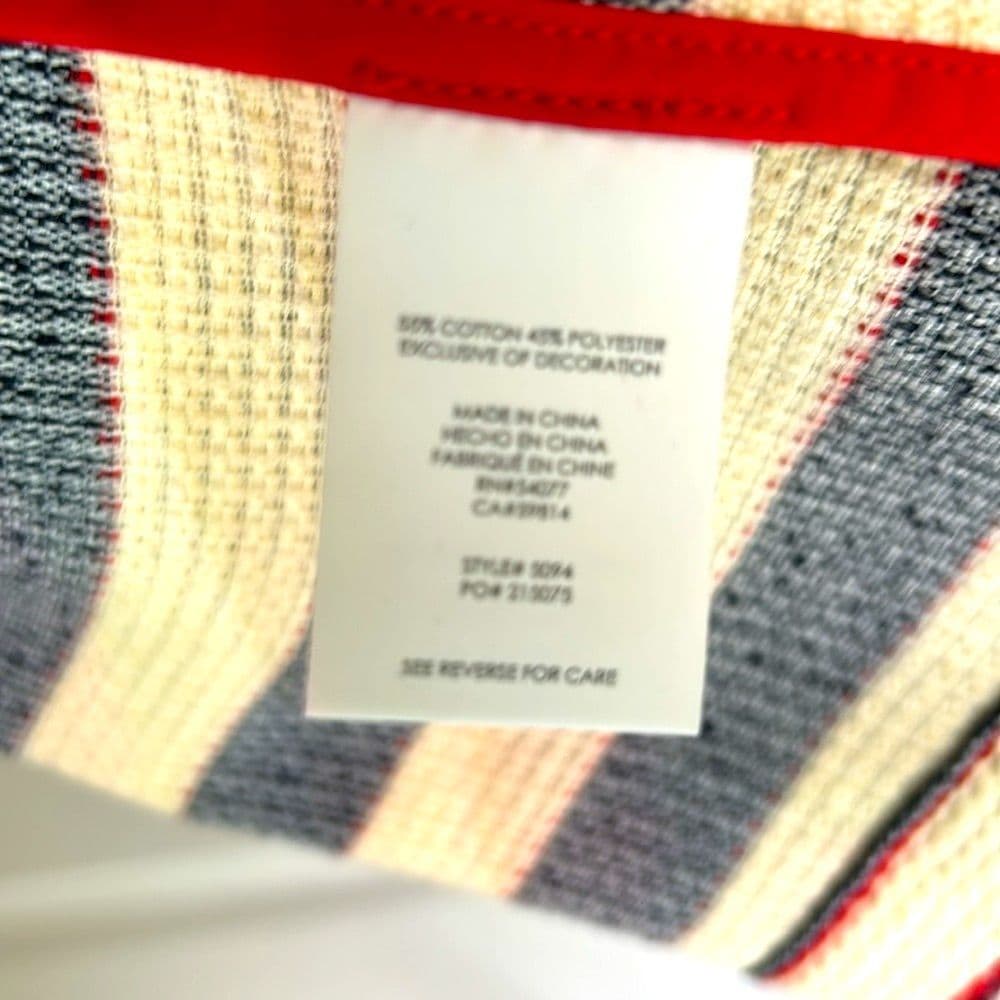 NWT CAbi Red White Blue Striped Double-Breasted Women's Jacket size 10 - Thumbnail 7