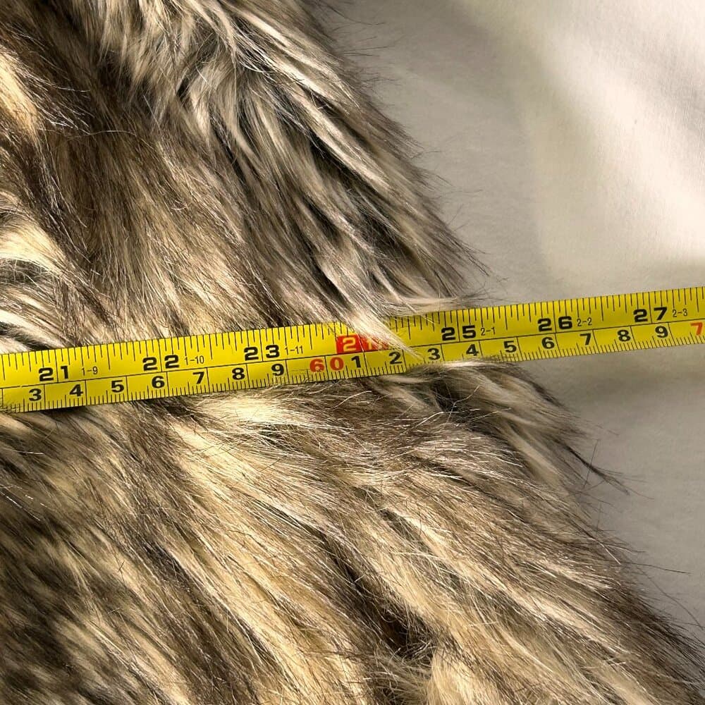 BB Dakota Brown & Cream Faux Fur Cape Small Mobwife - Thumbnail 10