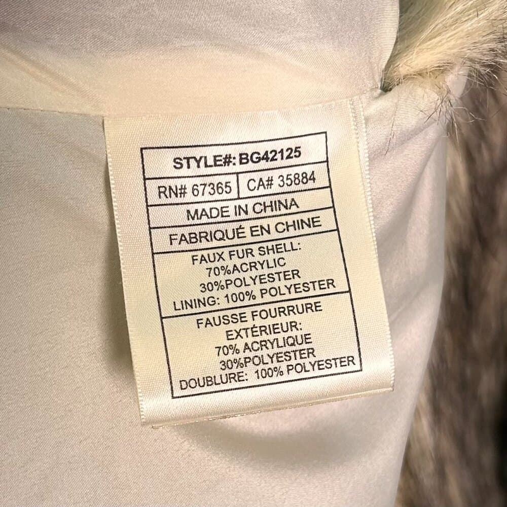 BB Dakota Brown & Cream Faux Fur Cape Small Mobwife - Thumbnail 8