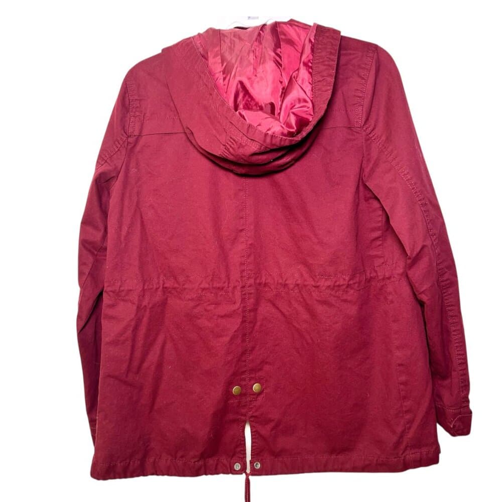 Ambiance Women's Maroon Anorak Utility Jacket Size Large - Thumbnail 6