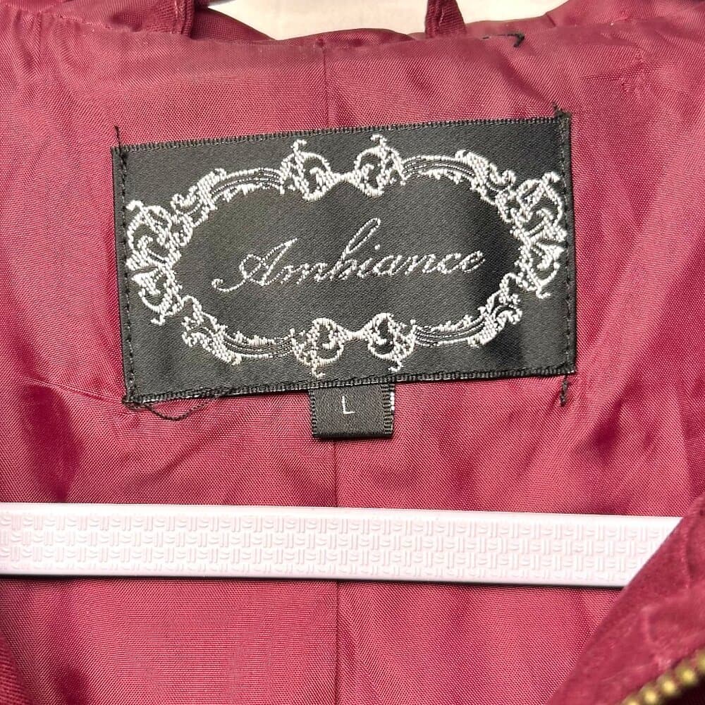 Ambiance Women's Maroon Anorak Utility Jacket Size Large - Thumbnail 3