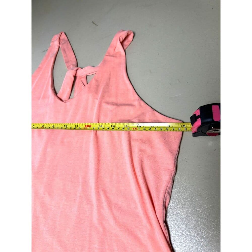 Athleta Essence Cross Back Peach Tank Top Large - Thumbnail 8