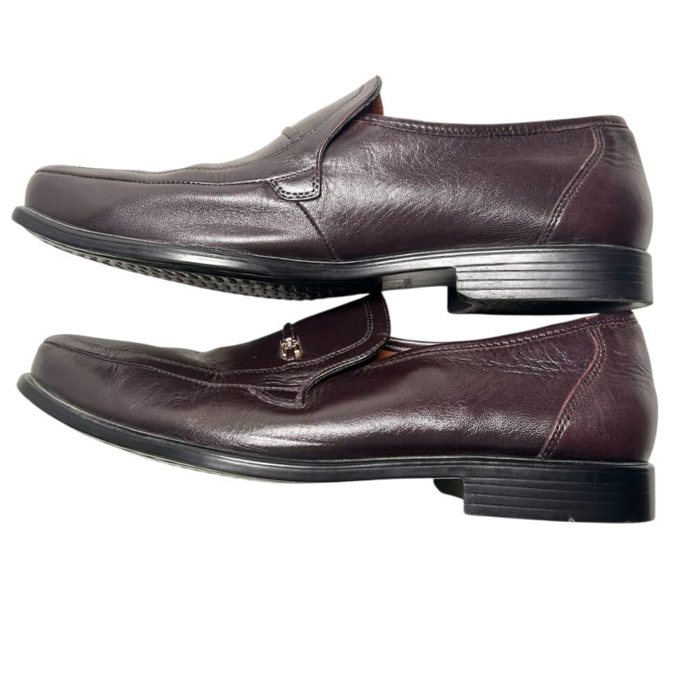 Bostonian Dark Brown Leather Loafers Men’s Slip-On Dress Shoes Size 12