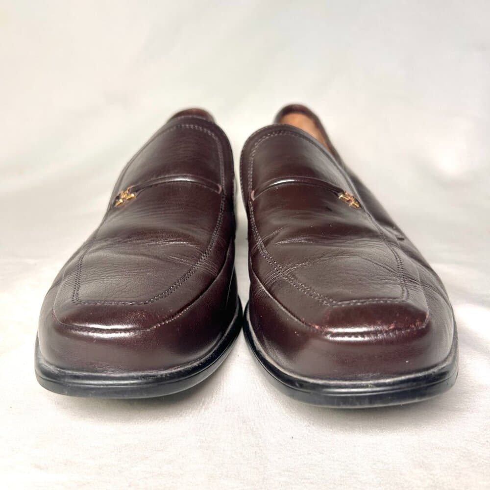Bostonian Dark Brown Leather Loafers Men’s Slip-On Dress Shoes Size 12 - Thumbnail 2