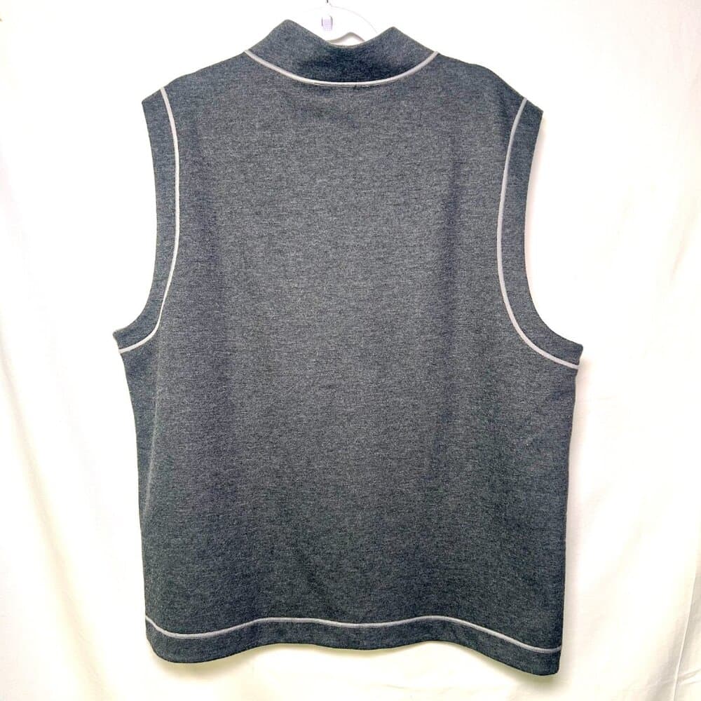 Wilkens Bros Gray Cotton Polyester Full Zip Vest Size XXL - Thumbnail 6