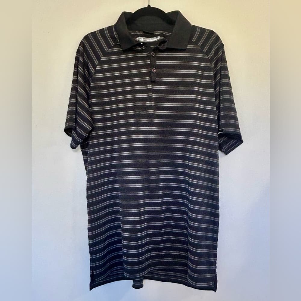 Oakley Mens Black collared Striped Shirt Size Large - Thumbnail 4