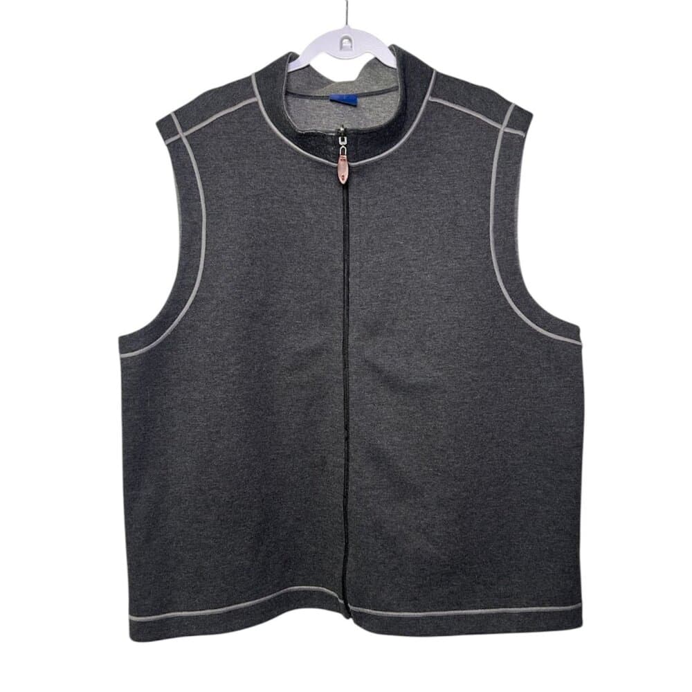 Wilkens Bros Gray Cotton Polyester Full Zip Vest Size XXL - Thumbnail 10