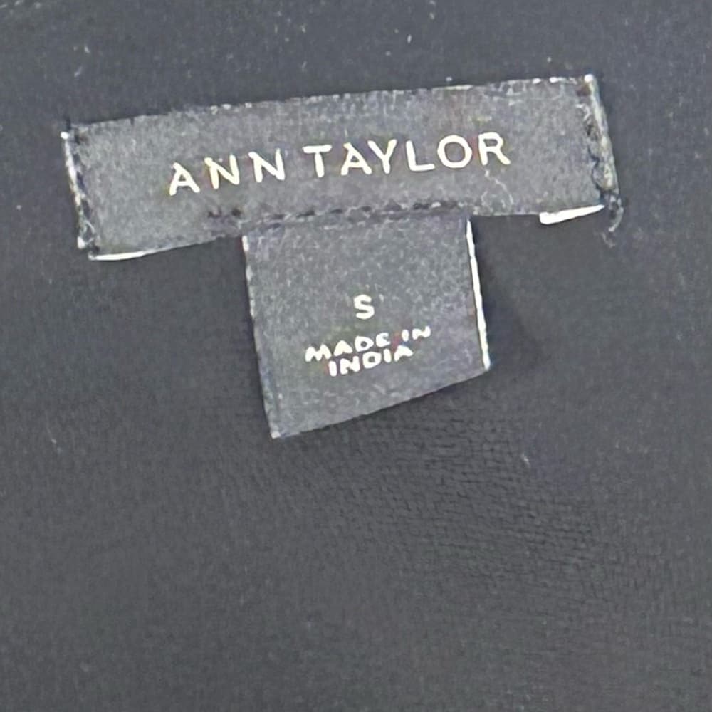 Ann Taylor Black Boatneck Textured Blouse Size S - Thumbnail 4