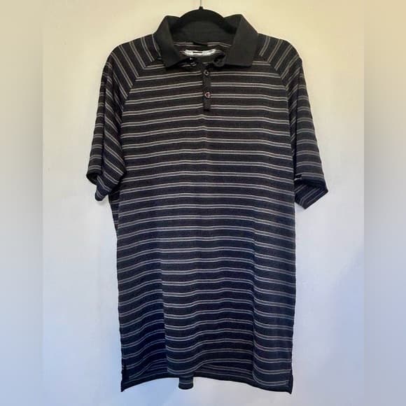 Oakley Mens Black collared Striped Shirt Size Large - Thumbnail 5