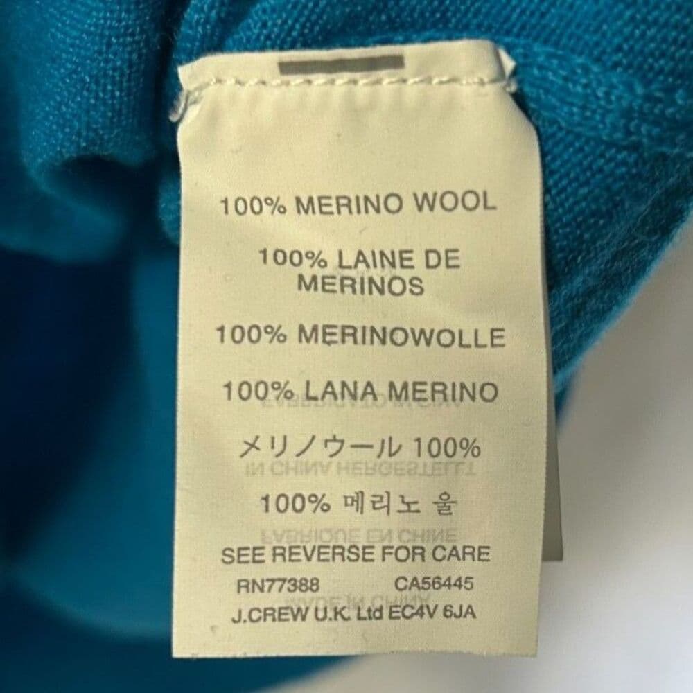 J.Crew blue 100% Merino Wool lightweight sweater S - Thumbnail 4